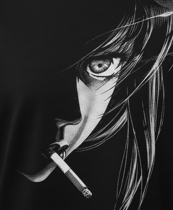 FM-02 Smoker Girl – Anime Noir Hoodie