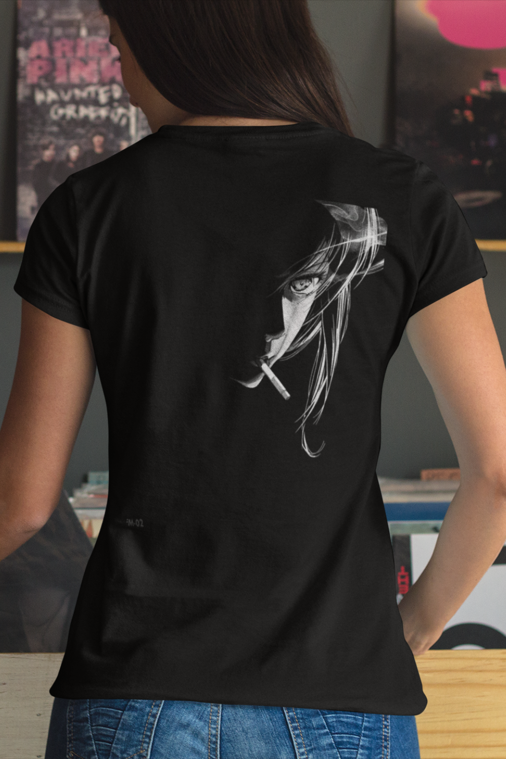 FM-02 — Anime Girl Smoking T-Shirt