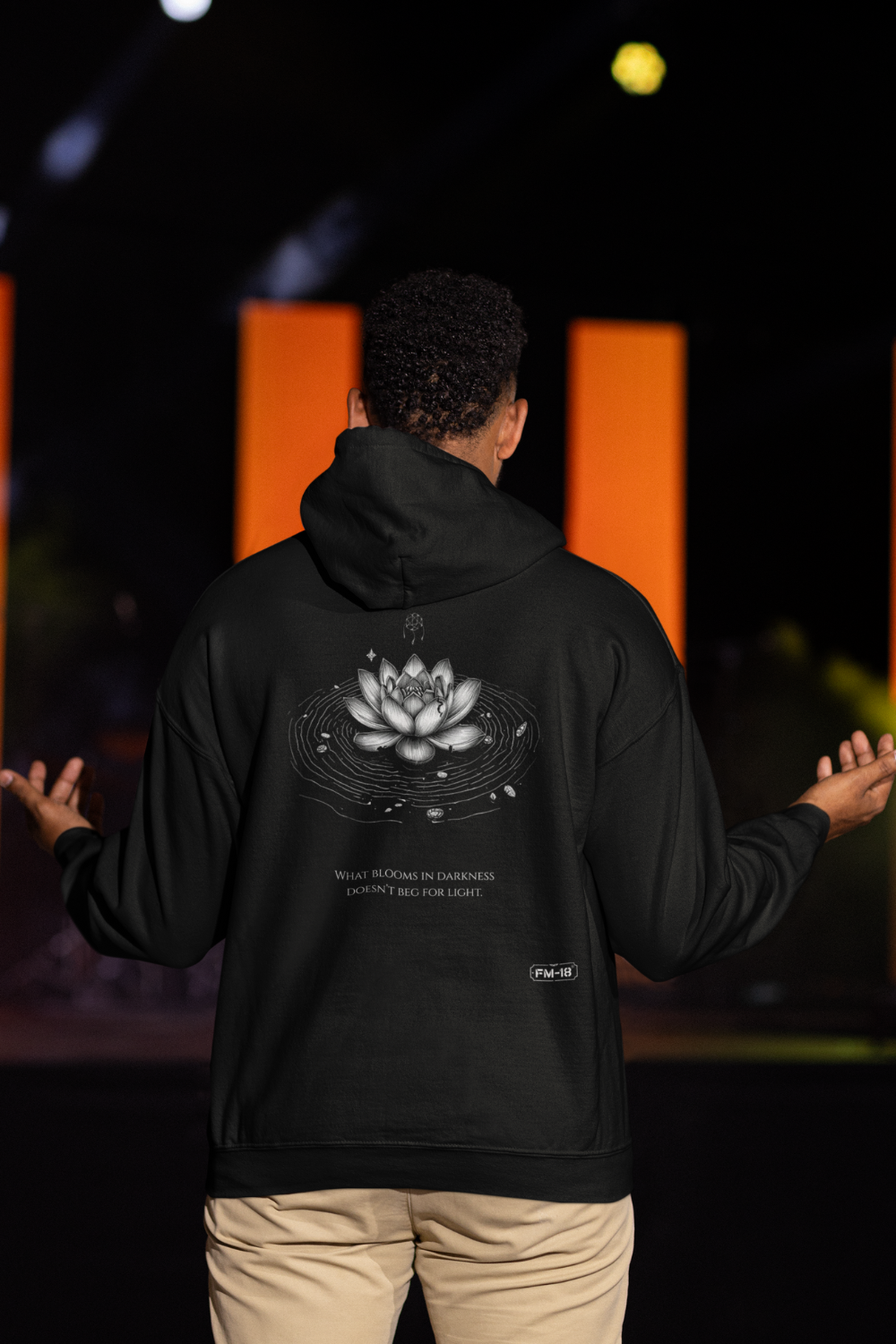 FM-18 'Dark Lotus' – Heavyweight Cotton Hoodie